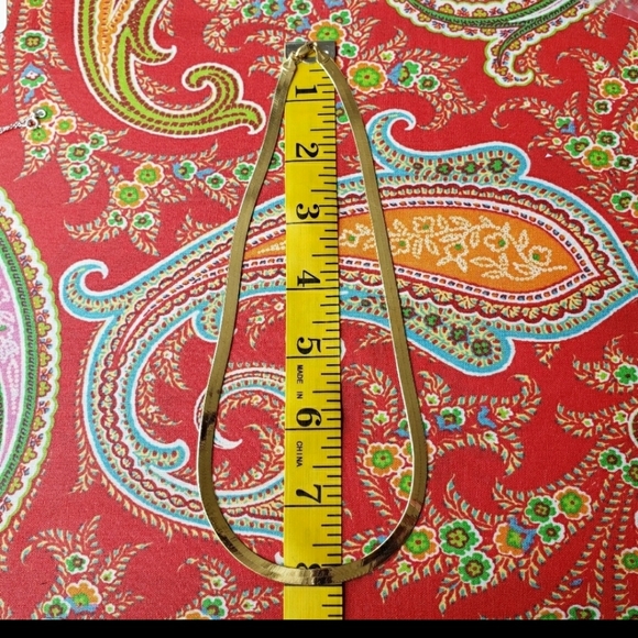 Beautiful YELLOW GOLD 14K 18" herringbone necklace - Picture 5 of 6